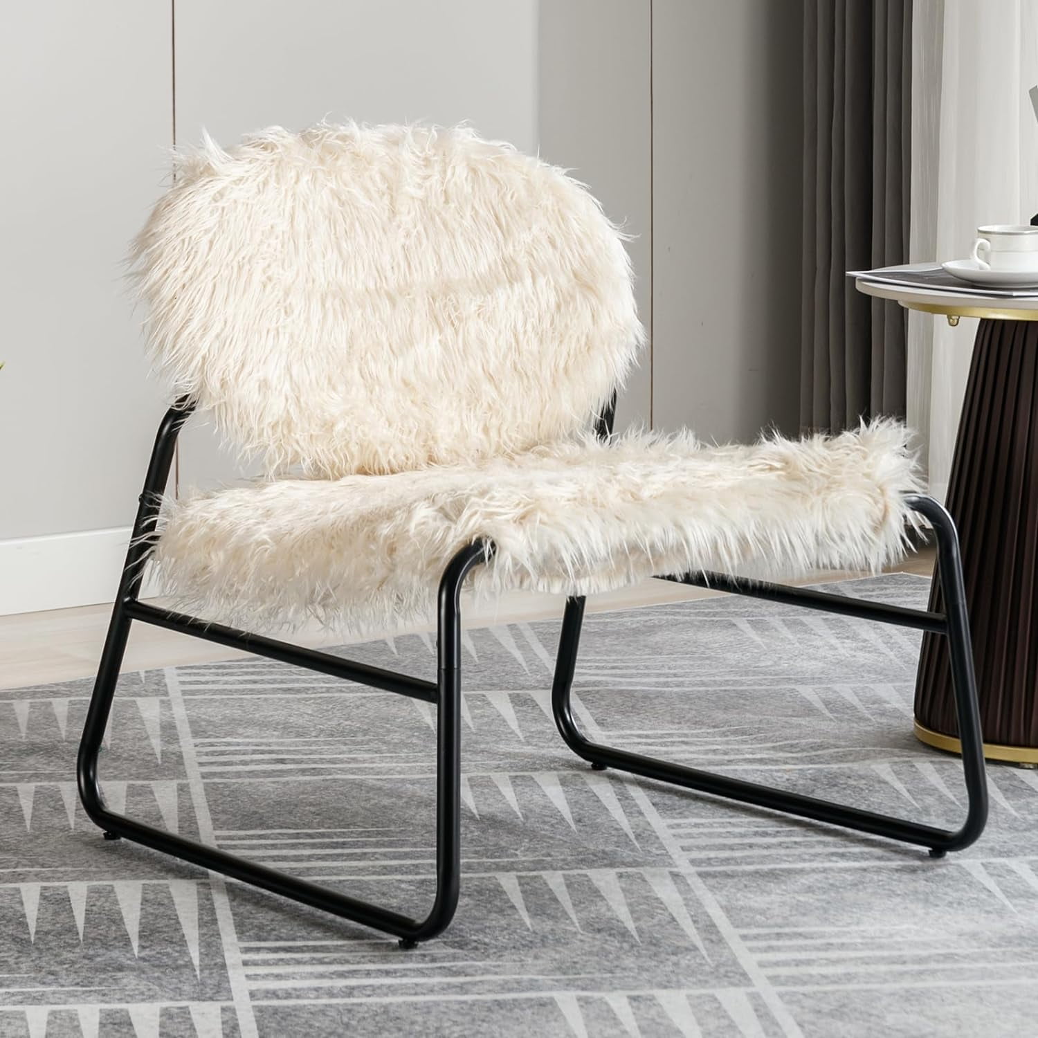 Furry accent chair shop