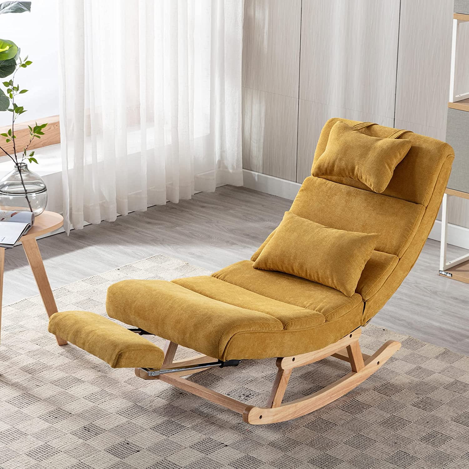 LuxyHoom Nursery Glider Chair,Rocker Recliner Chair with Footrest and 2