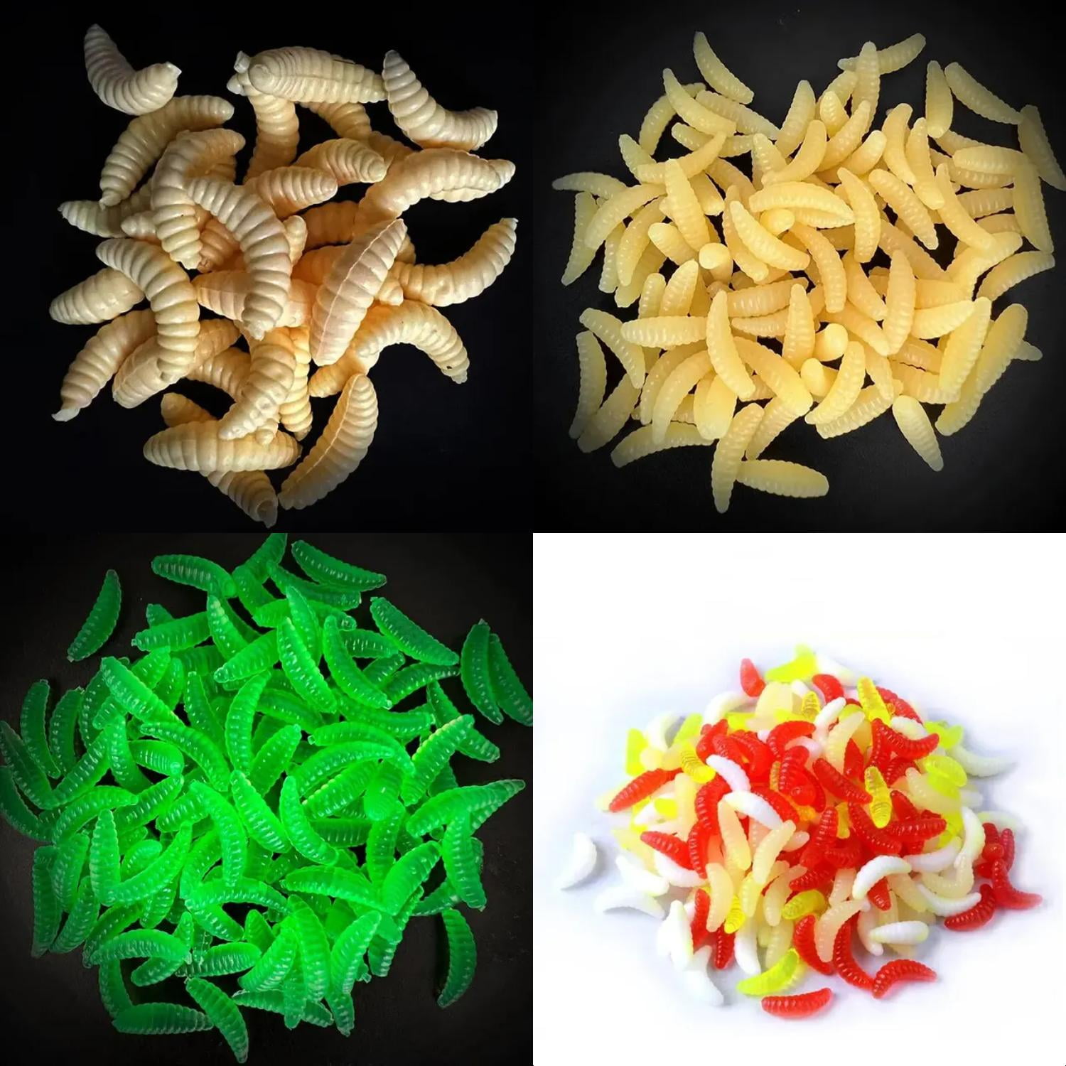 Luya Soft Bait Simulated Fake Mealworm Cocked Mouth Bass Crucian Carp