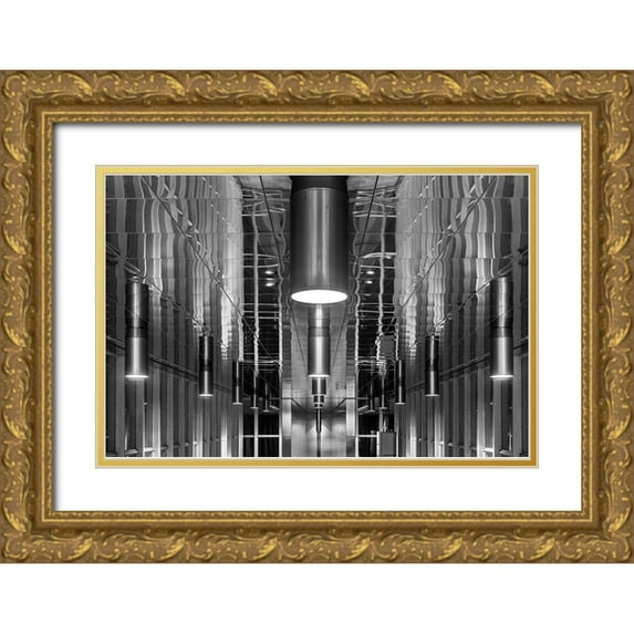 Luycx, Theo 18x13 Gold Ornate Wood Framed with Double Matting Museum Art Print Titled - Lighted Ceiling