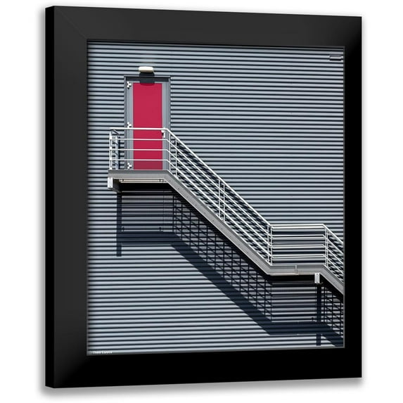 Luycx, Theo 20x23 Black Modern Framed Museum Art Print Titled - Upstairs To The Red Door