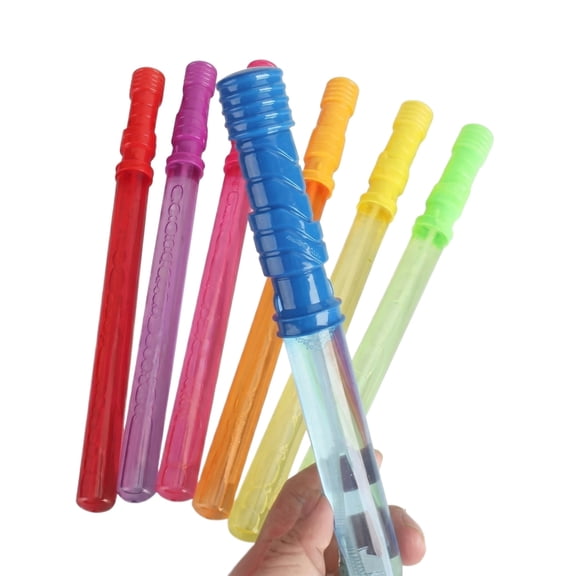 Luyimi 15" Bubble Wands for Kids, Colorful Giant Bubbles Maker Sticks, Non-Toxic Bubbles for Kids Summer Toys Outdoor Play Pool Party Favors Birthday Gift Classroom Rewards,7 Pack