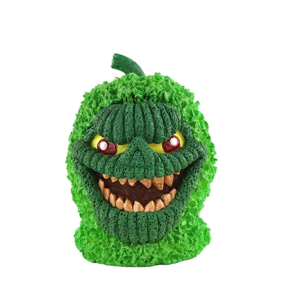 Luyimi Halloween Spooky Tree Stump Resin Figurine, Monster Pumpkin Skull Tree Statue, Creepy Table Decor for Halloween Home Shelf Party C