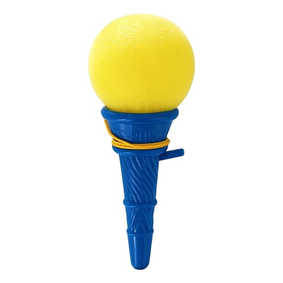 Luyimi Ice Cream Foam Ball Shooter Toy, Spring Loaded Soft Ball Launcher with Tethered String, Interactive Outdoor Yard Game Novelty Toy for Kids Adults Party Favors Backyard Camping