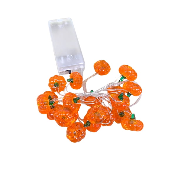 Luyimi Pumpkin String Lights, Battery Operated Pumpkin Fairy Lights, Waterproof Fall Decor String Lights, Indoor Outdoor Pumpkin Lights for Halloween Thanksgiving Mantel Window Table Party Decor A