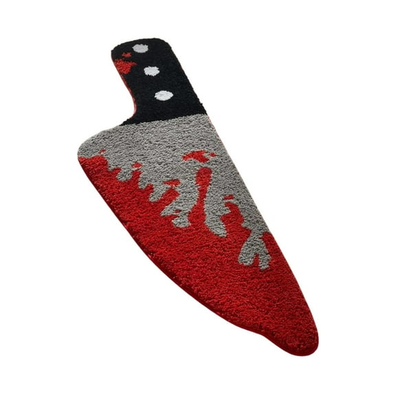 Luyimi Soft Scream Knife Rug Gothic Area Rubber Rugs Non Slip Machine Washable, Cute Vintage Spooky Skull Halloween Accent Throw Rugs for Kitchen Bathroom Bedroom Indoor Doormat