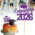 thumbnail image 1 of Luysn 1Pc Class Of 2026 Glitter Congratulations Cake Topper 5.9 Inch, Congrats Grad Decorations for College Senior Graduation Celebration Party Decor And Suppliesglitter Congrats Grad Cap Cake Picks, 1 of 9