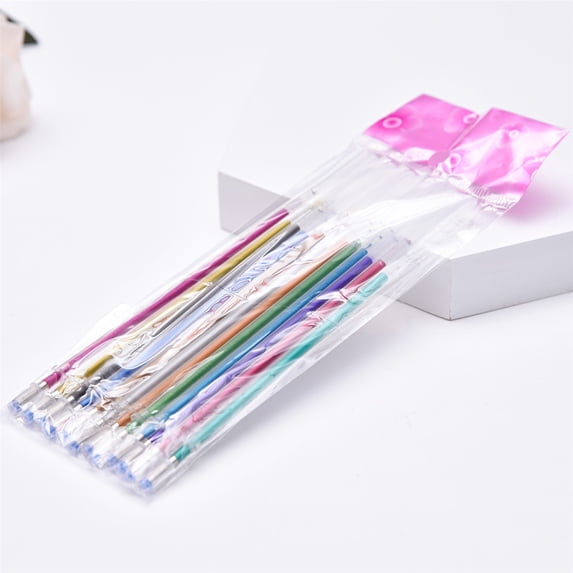 Luysn 24Pcs Gel Pen Refills,Premium Glitter Gel Pen Refills 0.8Mm Medium Point Glitter Markers Colorful Smooth Writing Neon Pen for Crafting,Doodling,Drawing,Gel Ink Refills,Pen Refills 12.5"