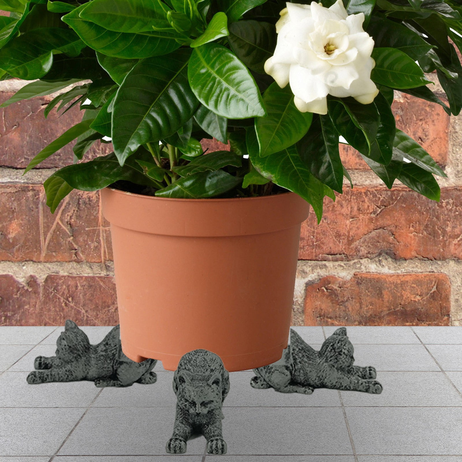 Luysn 3Pcs Pot Feet for Outdoor Planters,Planter Risers for Pots  Indoor,Mini Animal Figurines Ornaments Planter Support,Animals Shaped Pot  Feet for ...