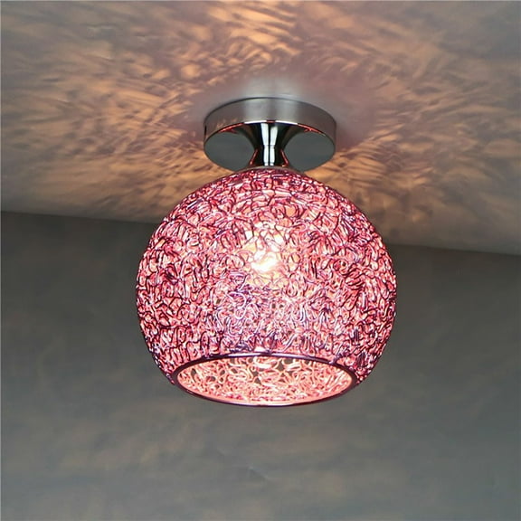 Luysn Aluminum Alloy Ceiling Light,Children Bedroom Ceiling Lamp Decor,Chandelier for Hallway, Modern Semi Flush Mount Light Fixture Alloy Art Chandelier,Aluminum Wire Globe Ceiling Lamp 7.08"X7.87"