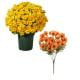 Luysn Artificial Mums for Outdoors,Artificial Mums,Fake Flower - Fall Artificial Plants,Waterproof,No Fade Or Wilt,Vibrant,Fall Artificial Flowers for Outdoors,Fall Decor,Fall Decorations for Home
