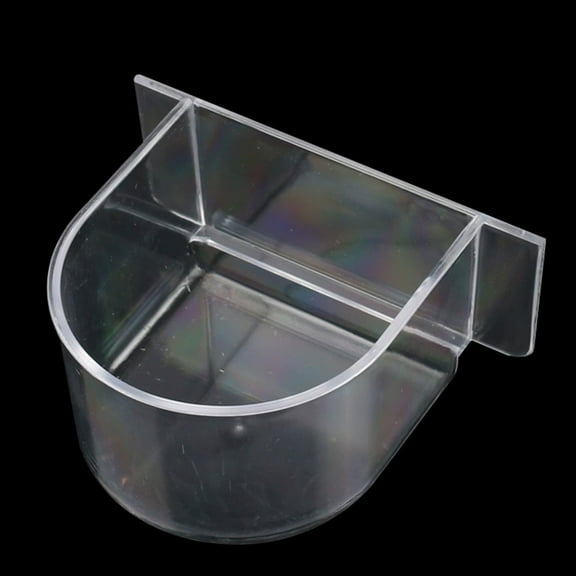 Luysn Bird Feeder,Bird Cage Cups Prevents Spillage Thickened Semicircle Bowls Clear Water Dispenser for Pigeon Parrot,Bird Feeders for Outdoors,Bird Feeders,Water Feeder Cups