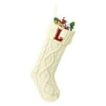 thumbnail image 1 of Luysn Christmas Stockings with Initials, 18 Inches Large Embroidered Monogrammed Cable Knit Christmas Stocking for Family, Xmas Holiday Party Gifts & Decoration for Fireplace, 1 of 7