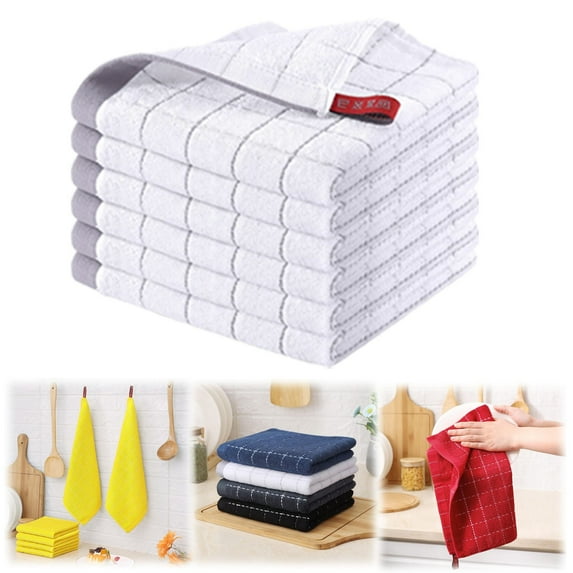 Luysn Cleaning Rags,100% Cotton Kitchen Dish Cloths,Soft Absorbent Quick Drying Cleaning Kitchen Rags,Dish Cloths for Washing Dishes,Kitchen Towels,Kitchen Rags,Dish Rags,Wash Rags 12"X12"