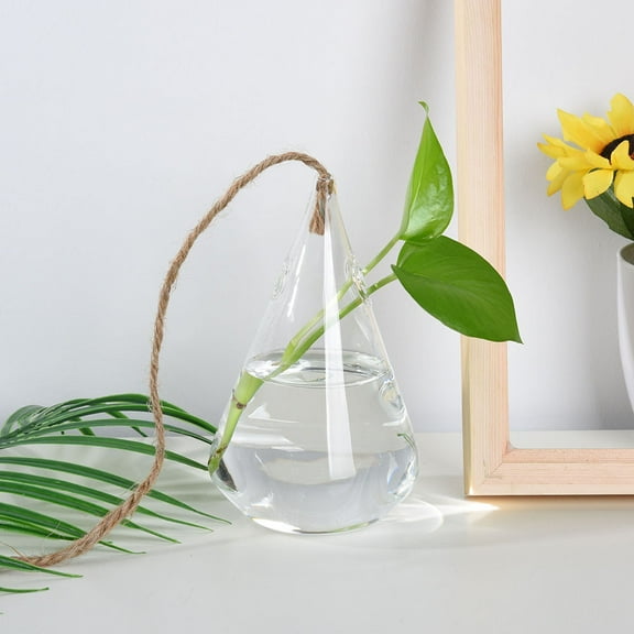 Luysn Containers Watering for Hydroponics Plants,Balcony Decor,Hanging Glass Ball Vase,Flower Plant Glass Pot,Glass Hanging Planter,Hanging Planter for Indoor Plants,Hanging Watering Bottle3.15"