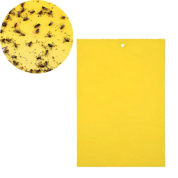 Luysn Fly Traps Outdoor,Dual Yellow Sticky Traps for Flying Plant Insect Like Aphids,Whiteflies,Fruit Fly Traps,Fly Traps,Dual-Sided Sticky Fly Traps for Plant Insect,Sticky Fly Traps 7.8"X6"