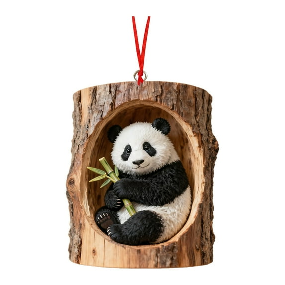 Luysn Forest Animal Acorn Ornaments for Christmas Tree,Cozy Forest Christmas Ornaments Cute Little Animals 2D Flat Acrylic Decoration Gift for Animal Lovers,Rustic Nature-Themed Home Decor 3.14"