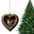 thumbnail image 1 of Luysn Heart-Shaped Animal Christmas Ornament for Christmas Tree,2D Flat Acrylic Forest Animal Hanging Woodland Pendant for Xmas Tree Decor, Animals Lovers Gift Home Party Decor Ornaments (1Pc/3Inch), 1 of 7