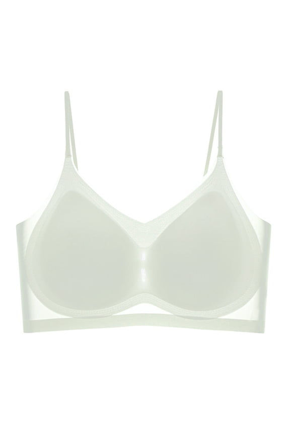 Jelly Bras for Women,Gel Bras for Women No Underwire Comfort Wireless Push Up Bras Seamless Scalloped Lift Everyday Bralettes,Women's Bras,Womens Bras for Older Women,Tshirt Bras,Minimizer Bra
