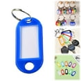 thumbnail image 1 of Luysn Key Tags with Labels,Plastic Key Tags with Rings Key Chain Label for Name Luggage Bags Backpack and office Key Labels Writable Paper Card Stick Tags Luggage Identification Tags 0.78"X1.85", 1 of 9