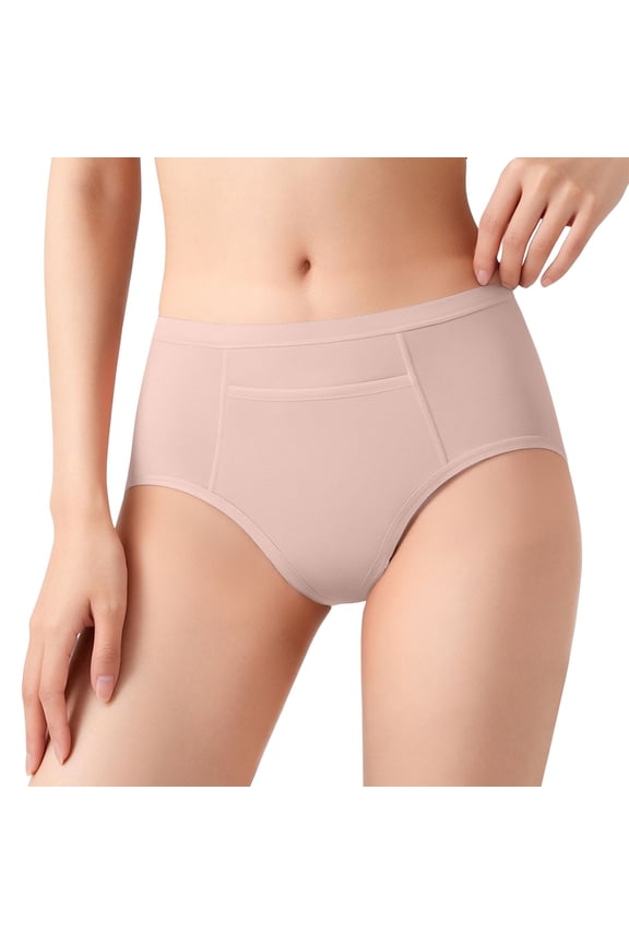 Post Partum Underwear for Women Comfort Underwear Leak-Proof Hipster Brief Cheeky Briefs Women's Underwear Postpartum Panties Stretch Briefs Washable Briefs Reusable Protective Briefs Pink XL