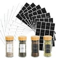 thumbnail image 1 of Luysn Spice Labels Stickers,Waterproof Adhesive Rectangle Preprinted Spice with Blank Label Black Tear Resistant Sticker for Jars Caps Food Containers Spice,Rectangle Spice Storage Box Label 9"X9.4", 1 of 9