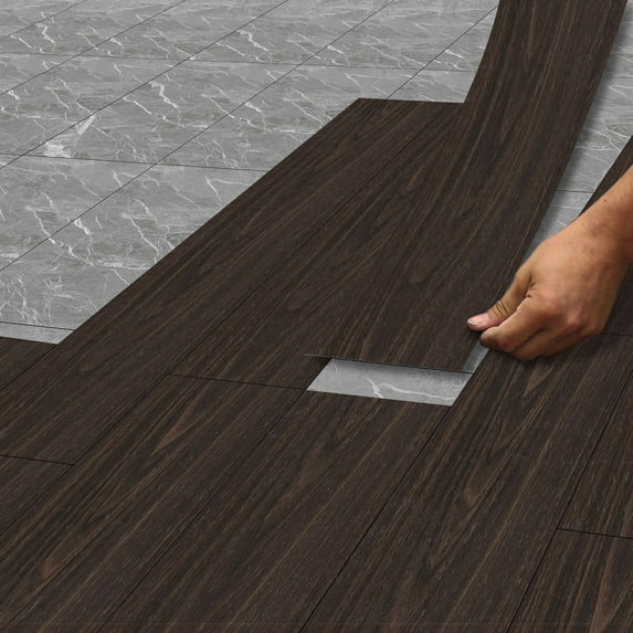 Luysn Wood Grain Peel and Stick Floor Tiles – 1Roll Has 0.6 Square Meters – Versatile Design for Any Space,Self Adhesive Pvc Flooring,Waterproof and Non-Slip Features,Wood Grain Floor118.11"X7.87"