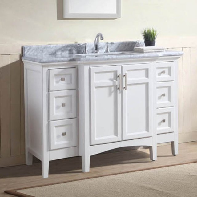 Luz 48 in. Single Bathroom Vanity Set White