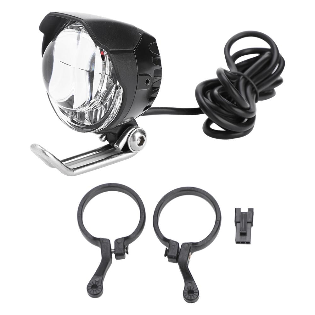 Luz de bocina, luz de Punto de Bicicleta elctrica 2 en 1 luz de Cabeza LED de bocina lmpara Brillante Delantera 12V-80V para ciclomotor de Bicicleta elctrica