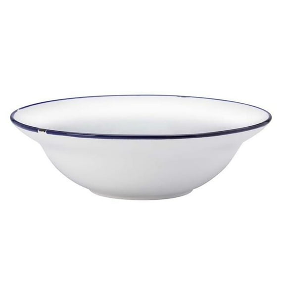 Luzerne 25 oz Tin White & Blue Porcelain Pasta Bowl