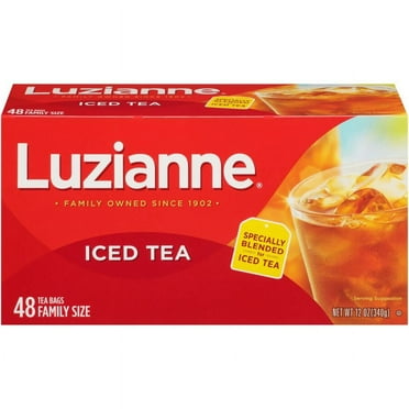 Luzianne Decaffeinated Black Iced Tea Bags, 48 Count (Pack of 2)