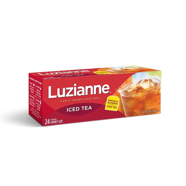 Luzianne Family Size Iced Tea Bags 24 ct. Box (Pack of 6)