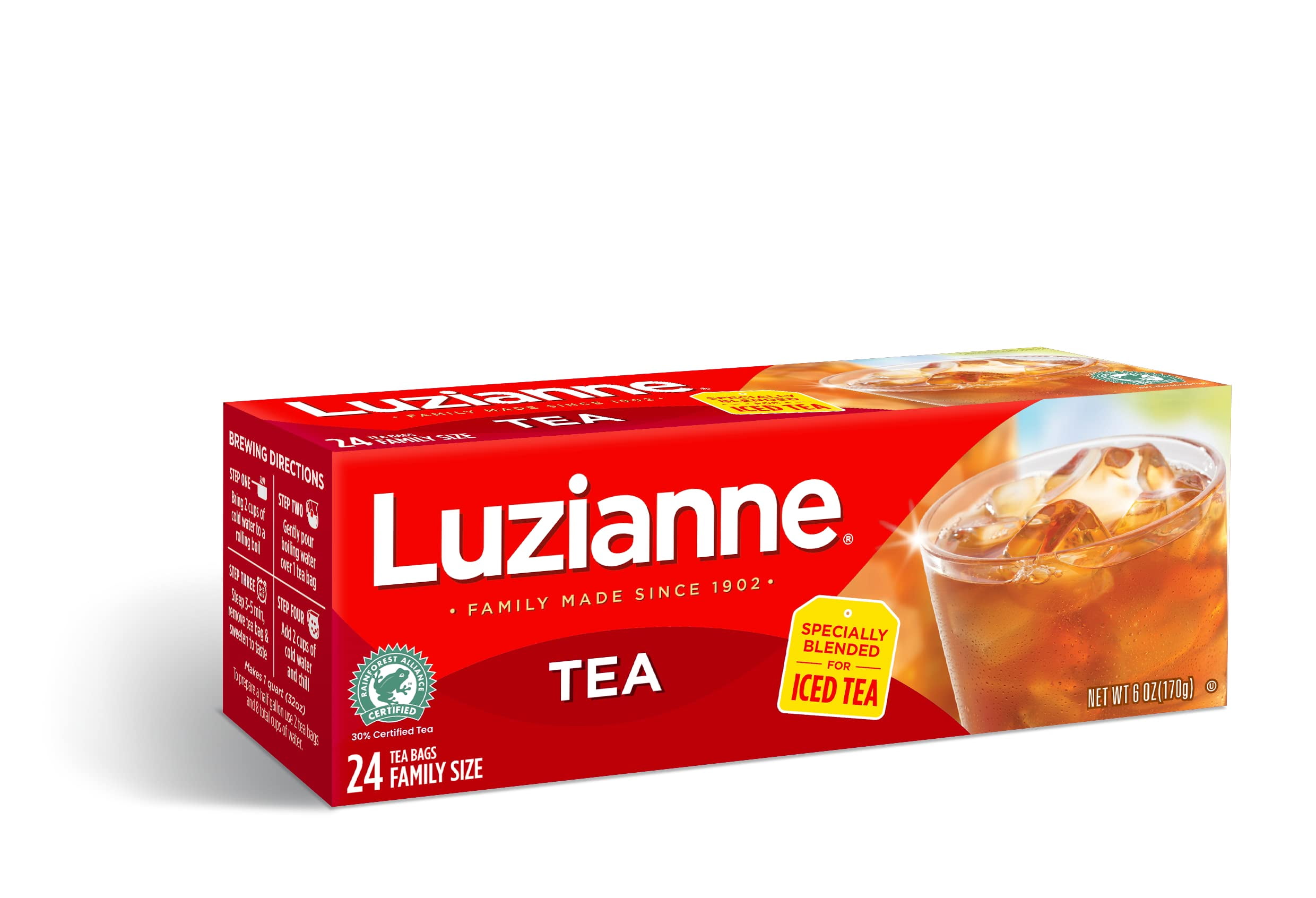 Luzianne Iced Tea, Unsweetened, Family Size, 144 Iced Tea Bags