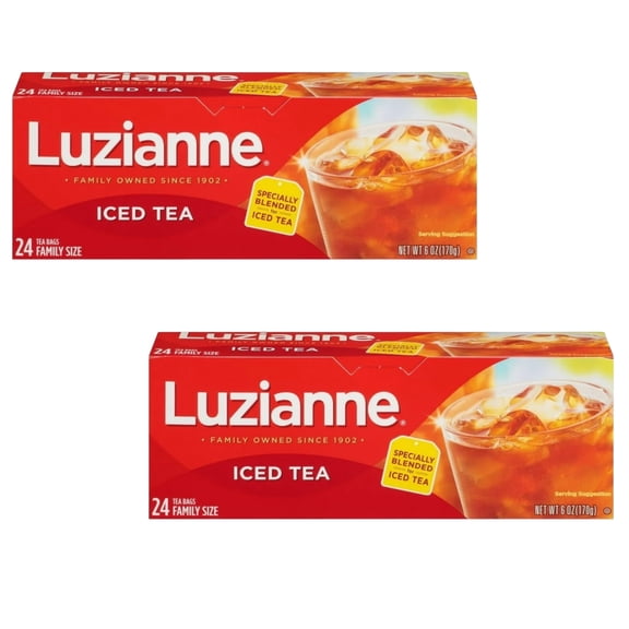 Luzianne Specially Blended Iced Tea Bags, 24 Count ( Pack of 2)