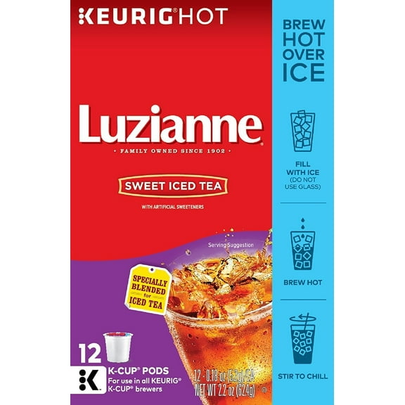 Luzianne Sweet Iced Tea Keurig K-Cup Pods 12 Count