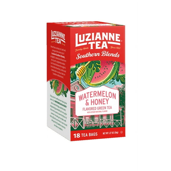 Luzianne Watermelon & Honey Flavored Green Tea 18 Count