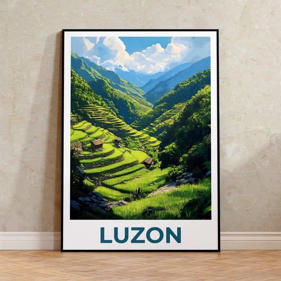 Luzon Philippines Rice Fields Travel Wall Art Decor Unframed Paper Print