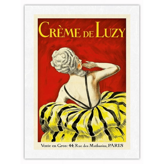 Luzy Cream (Crème De Luzy) - Parisian Cosmetic - Vintage France Advertising Poster by Leonetto Cappiello c.1919 - Japanese Unryu Rice Paper Art Print (Unframed) 18 x 24 in