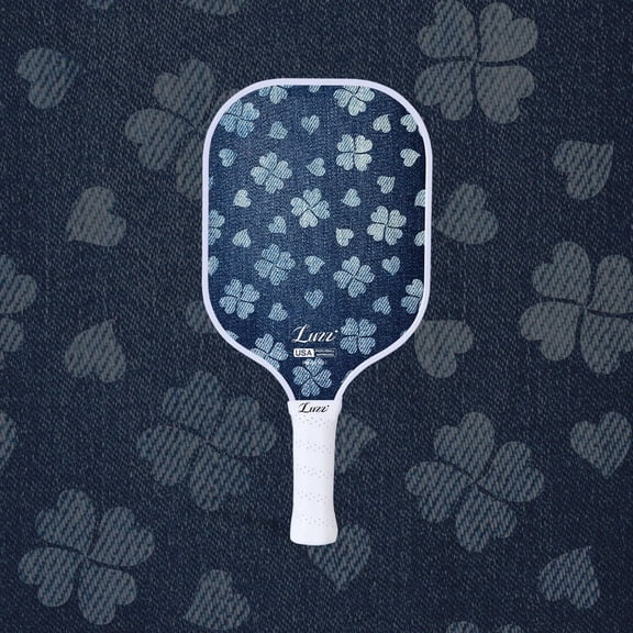 Luzz Carbon Fiber Pickleball Paddles(16mm) Sandblasted Surface USAPA Approved T700 Pickle Ball Rackets for All Skill Level Lucky Denim