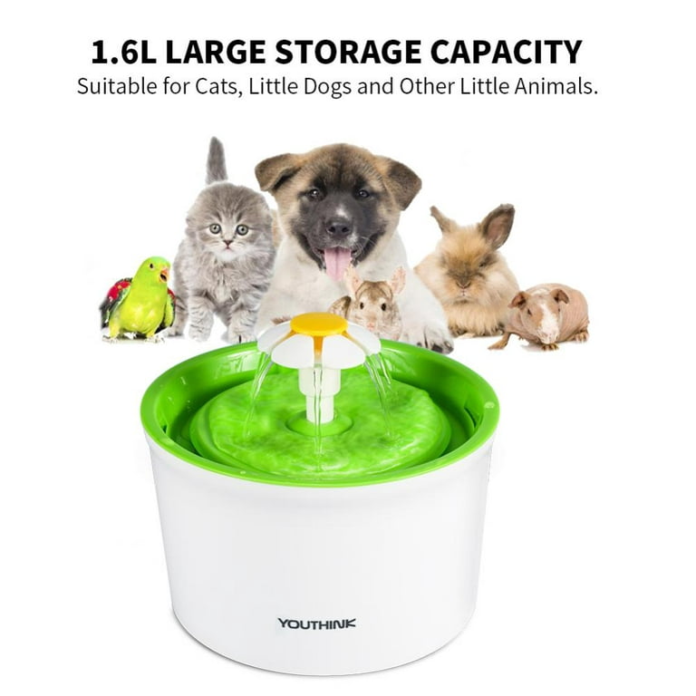 Lv. life Automatic circulation filter pet water dispenser has strong  filtration of hair.,Automatic Electric 1.6L Pet Water Dog Cat Drinking Bowl  Dish