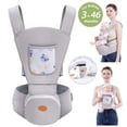 thumbnail image 1 of Lvelia Baby Carrier,6-in-1 Baby Carrier Newborn to Toddler, Adjustable Detachable Infant Baby Hip Seat Carrier for 7-44lbs, All Seasons, Perfect for Shopping Travelling, 1 of 12