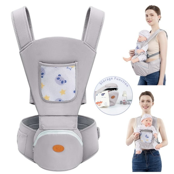 Lvelia Baby Carrier,6-in-1 Baby Carrier Newborn to Toddler, Adjustable Detachable Infant Baby Hip Seat Carrier for 7-44lbs, All Seasons, Perfect for Shopping Travelling