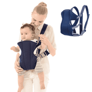 Lvelia Baby Carrier,Baby Holder Carrier Ergonomic Infant Carrier Adjustable Baby Carrier,Lightweight & Breathable Baby Front and Back Carrier for Infants Toddlers Babies Girl and Boy(Blue)
