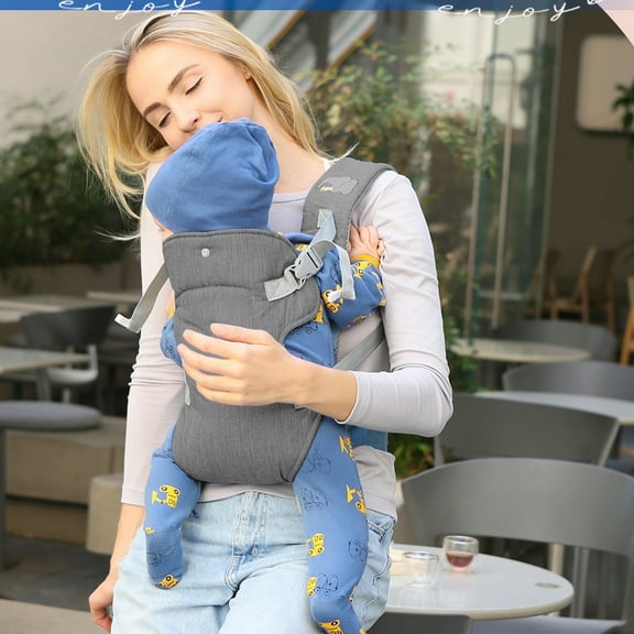 Lvelia Baby Carrier Newborn to Toddler,4-in-1 Easy to Wear Ergonomic Adjustable Lightweight Infant Carrier,Newborn Baby Carrier for 8-32 lbs,Dark Gray