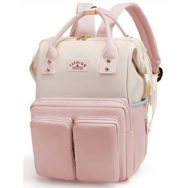 Lvelia Diaper Bag Backpacks Waterproof Baby Nappy Bag Stylish Sturdy,Pink