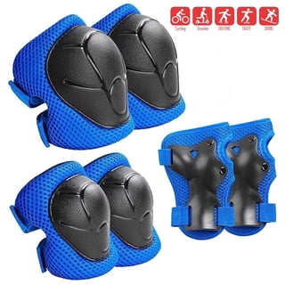 Lvelia Kids Protective Gear Set Knee Pads for Kids 3-8 Years Toddler Knee and Elbow Pads with Wrist Guards 3 in 1 for Skating Cycling Bike Rollerblading Scooter,Blue