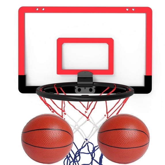 Lvelia Mini Basketball Hoop Indoors for Kids Toddlers, Wall Mounted Basketball Hoop Indoor, Mini Basketball Hoop Set for Door/Room/Wall, Basketball Toys Gifts