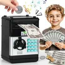 Lvelia Piggy Bank Cash Coin Can ATM Bank Electronic Coin Money Bank for Kids, Money Savings Box Large ATM Coin Bank Toys Gifts for 3-12 Year Old Boys Girls