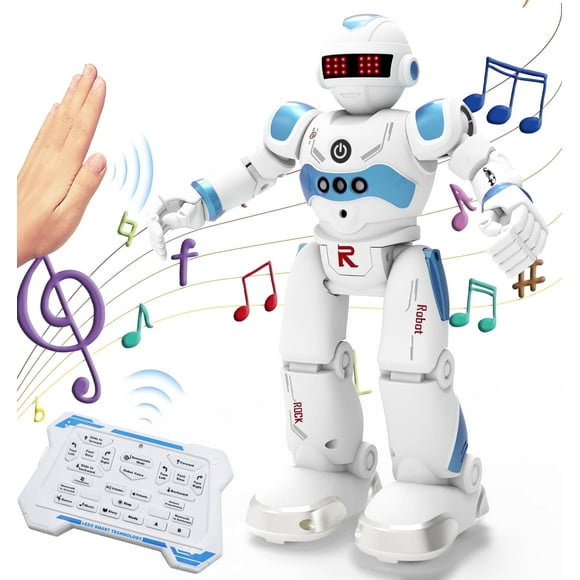 Lvelia RC Robot Toys for Kids, Gesture & Sensing Programmable Remote Control Smart Robot for Age 3 4 5 6 7 8 Year Old Boys Girls Birthday Gift Present