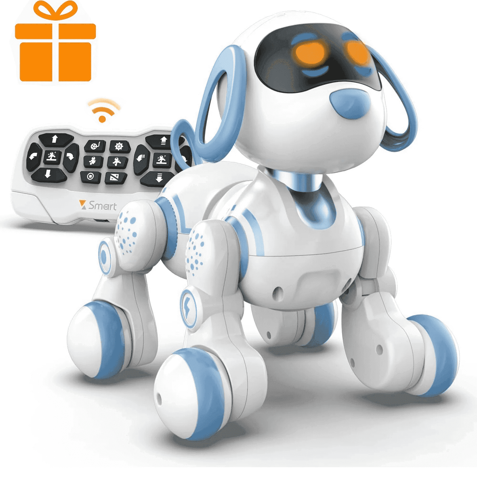 Lvelia Remote Control Robotic Dog,RC Interactive Intelligent Walking Dancing Programmable Robot Puppy Toy,Learning Toys with Light & Music for Kids Boys Girls Age 6, 7, 8, 9, 10 Years